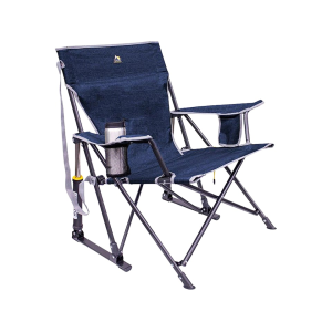GCI Outdoor Kickback Rocker Folding Chair Heathered Indigo