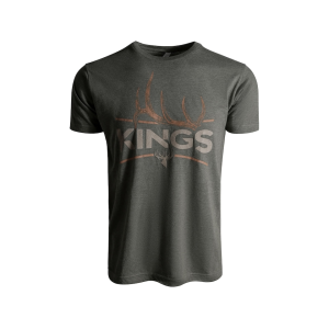 Kings Camo Men's Royal Short Sleeve Crew Neck T Shirt Heather Graphite 2XL