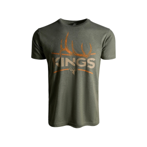 Kings Camo Men's Royal Short Sleeve Crew Neck T Shirt Heather Military Green XL