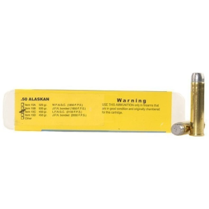 Buffalo Bore 50 Alaskan Ammo 450 Grain Flat Nose Box of 20