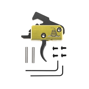 Rise Armament Super Sporting Drop-In Trigger Group Curved with Anti-Walk Pins AR-15 Single Stage Don't Tread on Me Gadsden Flag