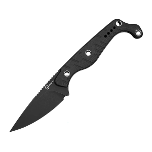 CIVIVI SOKN Fixed Blade Knife 2.82" Drop Point Nitro-V Black Stonewash Blade G-10 Handle Black