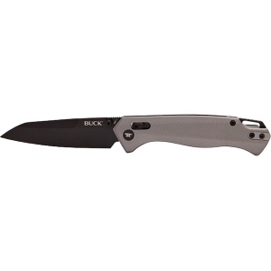 Buck Knives Ferrox Pocket Knife 3.375" Reverse Tanto D2 Black Blade Aluminum Handle Gray