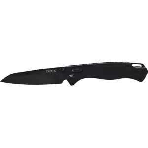 Buck Knives Ferrox Pocket Knife 3.375" Reverse Tanto D2 Black Blade Aluminum Handle Black