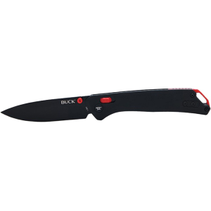 Buck Knives Nomad Pocket Knife 3.25" Drop Point D2 Black Blade Aluminum Handle Black
