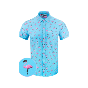 Retro Rifle Men's Tactimingo Short Sleeve Shirt Light Blue 2XL