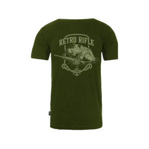 Retro Rifle Men's Beaver Crew Neck T Shirt Green XL