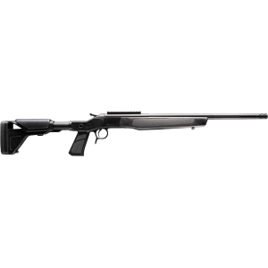 CVA Scout XP Single Shot Rifle 450 Bushmaster 20" Fluted Graphite Black Threaded Barrel Graphite Black Frame Black Pistol Grip