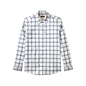 Orvis Men's River Guide Long Sleeve Shirt Blue Haze White Medium