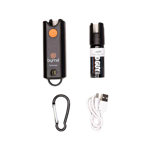 Byrna Duo Rechargeable Personal Alarm with Bad Guy Repellant Pepper Spray Black