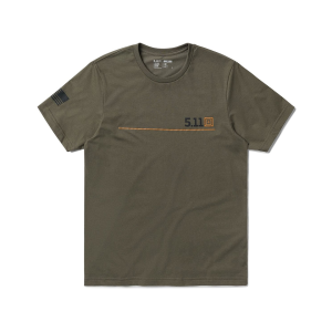5.11 Men's Wrap Lockup Short Sleeve Crew Neck T Shirt Ranger Green 2XL
