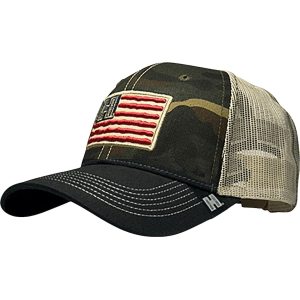 Hornady Men's H Flag Trucker Hat Camo/Black One Size Fits Most