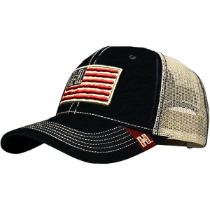 Hornady Men's H Flag Trucker Hat Black One Size Fits Most