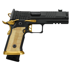 Sig Sauer P211 GTO Spectre Comp 9mm Luger Pistol 4.4" Barrel 23+1 Round Black Slide Brass Grip Black Frame