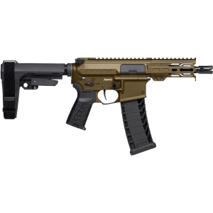 CMMG Banshee Mk4 9mm Luger Pistol 5" Threaded Barrel 30+1 Round Midnight Bronze Pistol Brace
