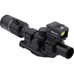 Burris RT6 Rifle Scope 30mm Tube 1-6x 24mm Illuminated Ballistic AR Reticle Matte Black with FastFire E Reflex Red Dot Sight Red