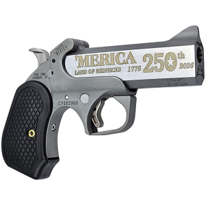 Bond Arms Merica 250th Cyclops 45-70 Government Pistol 4.25" Barrel 1 Round Stainless Slide Black Grip Stainless Frame