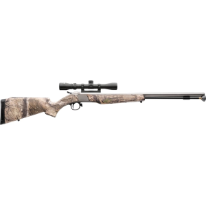 CVA Wolf 50 Caliber Muzzleloading Rifle 24" Stainless Steel Barrel Realtree APX Stock with KonusShot 3-9x32 Scope