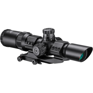 Barska Swat-AR Rifle Scope 30mm Tube 1-4x 28mm Illuminated Mil Dot Reticle Matte Black