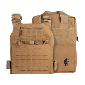 Spartan Armor Tactical Response Plate Carrier with Carry Bag Coyote Brown