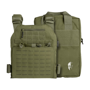 Spartan Armor Tactical Response Plate Carrier with Carry Bag OD Green