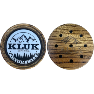 KLUK Custom Calls Zebrawood Glass Turkey Call