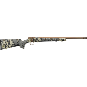 CZ 457 American Hunter Bolt Action Rifle 22 Long Rifle 20" Bronze PVD Threaded Barrel Bronze PVD Frame Veil Big Sky Field Stock