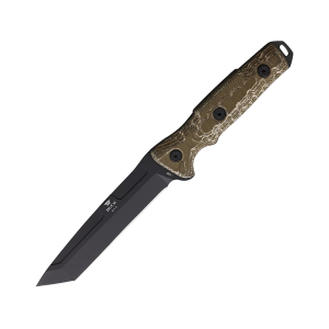 Buck Knives Ground Combat Fixed Blade Knife 5.5" Tanto Point 5160 Cerakote Blade Canvas Micarta Handle OD Green