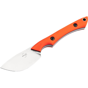 Boker Knives M.U.K Fixed Blade Knife 2.36" Drop Point Sandvik 14C28N Stonewashed Blade G-10 Handle Orange