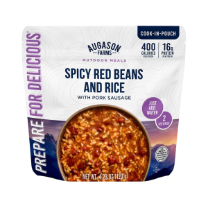 Augason Farms Outdoor Meal Spicy Red Beans and Rice with Port Sausage