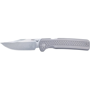 Cold Steel FM1 Pocket Knife 3.5" Clip Point CPM S35VN Stonewashed Blade Titanium Handle Gray