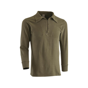 Military Surplus German Tricot Quarter Zip Shirt Grade 2 Olive Drab Medium