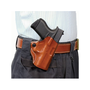 DeSantis Gunhide Mini Scabbard OWB Holster Left Hand Walther P22, Ruger SR22 Leather Tan
