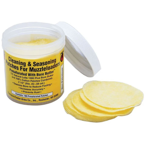 Thompson Center Natural Lube 1000 Plus Bore Butter Cleaning and Seasoning Black Powder Patches 100PK