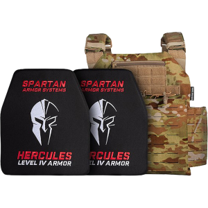 Spartan Armor Achilles Plate Carrier with Hercules Level IV Ceramic Ballistic Plates Multicam