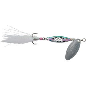 Berkley Dough Rider Minnow Inline Spinner 1/4oz Metallic Rainbow Trout Silver