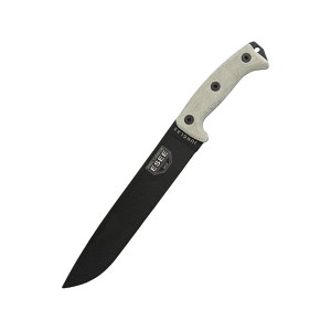 ESEE Knives Junglas Fixed Blade Knife 10.38" Drop Point 1095 Powder Coat Blade Micarta Handle Gray