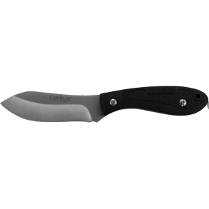 Camillus Crosstrail Skinner Fixed Blade Knife 4.25" Skinner 420 Satin Blade Polymer Handle Black
