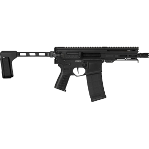CMMG Dissent Mk4 300 AAC Black Pistol Braceout (7.62x35mm) Pistol 6.5" Threaded Barrel 30+1 Round Armor Black Pistol Brace