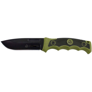Puma XP Forever Knife Fixed Blade Knife 4.76" Black Drop Point 440 Stainless Steel Blade Comolded ABS Handle Green/Black