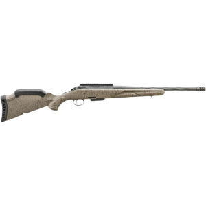 Ruger American Gen II Ranch Bolt Action Rifle 300 AAC Blackout (7.62x35mm) Left Hand 16.1" Fluted Cobalt Cerakote Threaded Barrel Cobalt Cerakote Frame Flat Dark Earth Field Stock