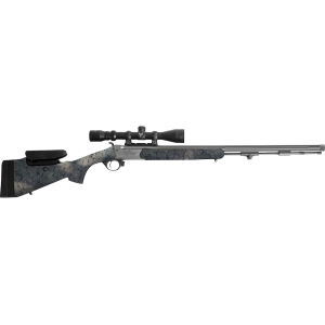 Traditions Pursuit XT Pro Series 50 Caliber Muzzleloading Rifle 26" Tungsten Cerakote Barrel Desert Web 3.5-10x44mm Scope