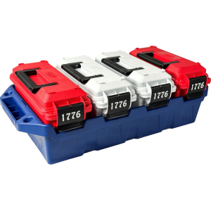 MTM America 250th 1776 Limited Edition 4 Can Ammo Crate Combo with 30 Caliber Cans Polymer Red White and Blue