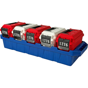 MTM America 250th 1776 Limited Edition 5 Can Ammo Crate Combo with Mini Cans Polymer Red White and Blue