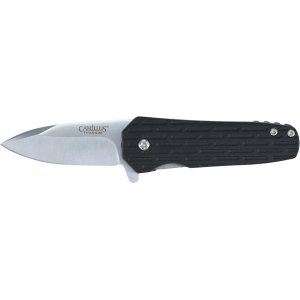 Camillus Wedge Pocket Knife 2.25" Drop Point 420 Satin Blade GFN Handle Black