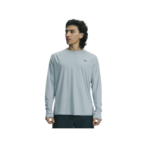 Under Armour Men's Fish Elite Long Sleeve Crew Neck Shirt Enamel Blue/Clay Green XL