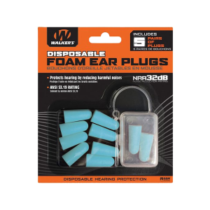 Walker's Foam Ear Plugs Teal 5 Pair