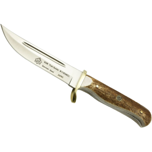 PUMA SGB Trail Guide Fixed Blade Knife 4.7" Drop Point DIN 1.4116 Satin Blade Stag Handle Brown