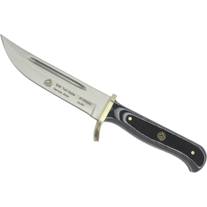 PUMA SGB Trail Guide Fixed Blade Knife 4.7" Drop Point DIN 1.4116 Satin Blade G-10 Handle Black