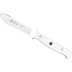 PUMA SGB Hunter's Pal Fixed Blade Knife 4" Drop Point DIN 1.4116 Satin Blade G-10 Handle White